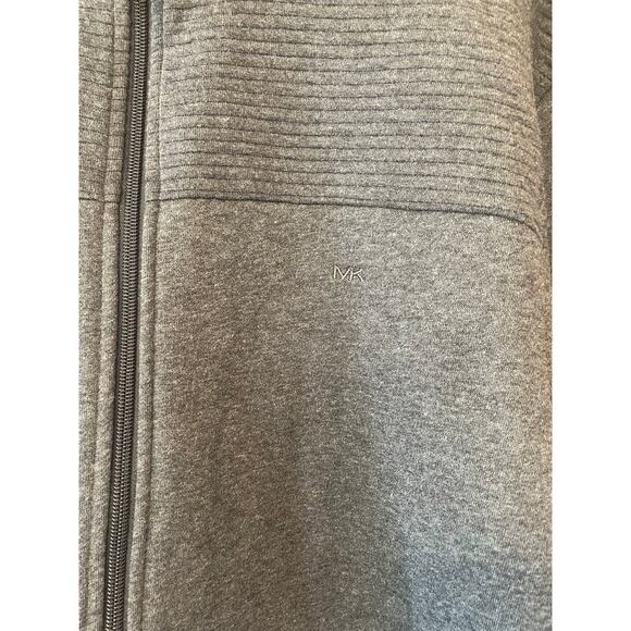 Michael Kors Men's Collared Full Zip Ribbed Navy Blue Cozy Sweatshirt XL - Picture 10 of 10